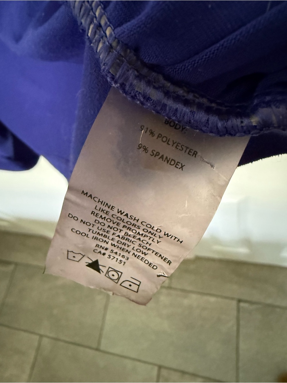 Calvin Klein Royal Blue Zip-Front Ruched Jacket - Picture 5 of 5